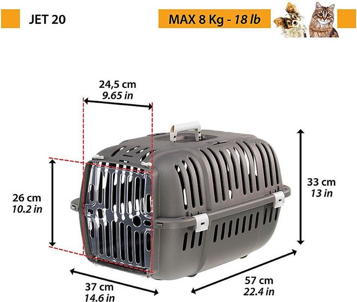 Immagine prodotto Ferplast 2 Dispositivo di trasporto per animali Pet transport box (Gatto, Animaletto, Cane, Riflettori)