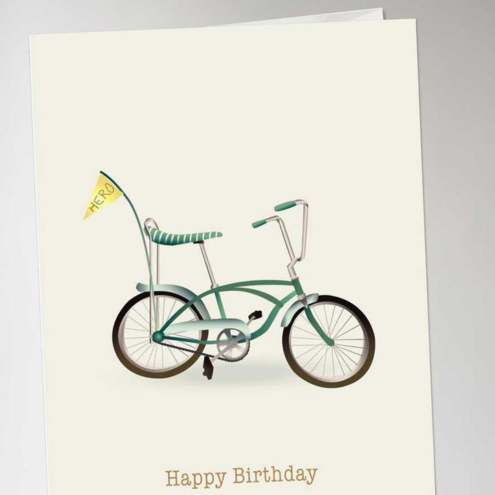 Actual product image Vissevasse Greeting card Happy birthday bicycle (2 pcs.)