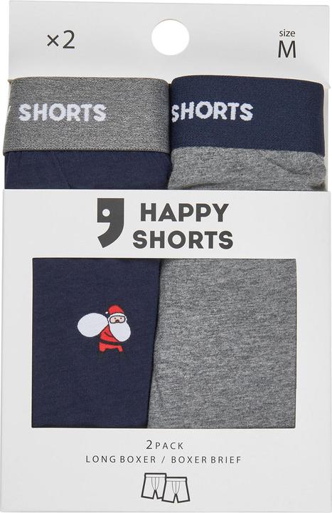 Immagine prodotto Happy shorts Boxer lunghi XMAS (M, Confezione da 2)