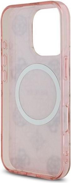 Immagine prodotto Guess GUHMP16LH4PYEEP iPhone 16 Pro 6.3" różowy/rosa custodia rigida IML Peony su sfondo 4G MagSafe (Apple iPhone 16 Pro)