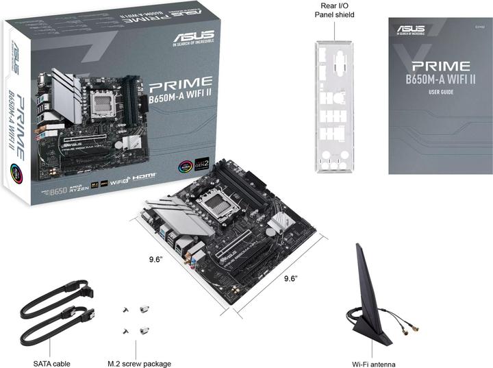 Image du produit ASUS PRIME B650M-A WIFI II (AM5, AMD B650, mATX)