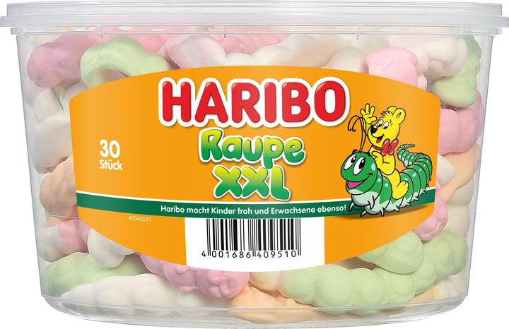 Image du produit Haribo Chenille XXL Sucre mousseux 30 pcs (30 pcs, 960 g)