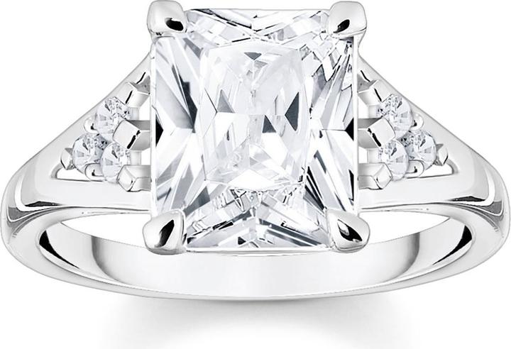 Thomas Sabo Ring Weisser Stein Silber