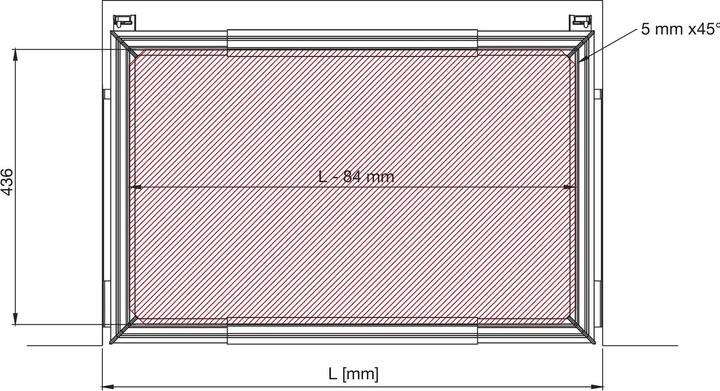 Actual product image Servetto Pull-out frame front/rear profile Papillon 560 - 800 mm anthracite (1 pcs.)