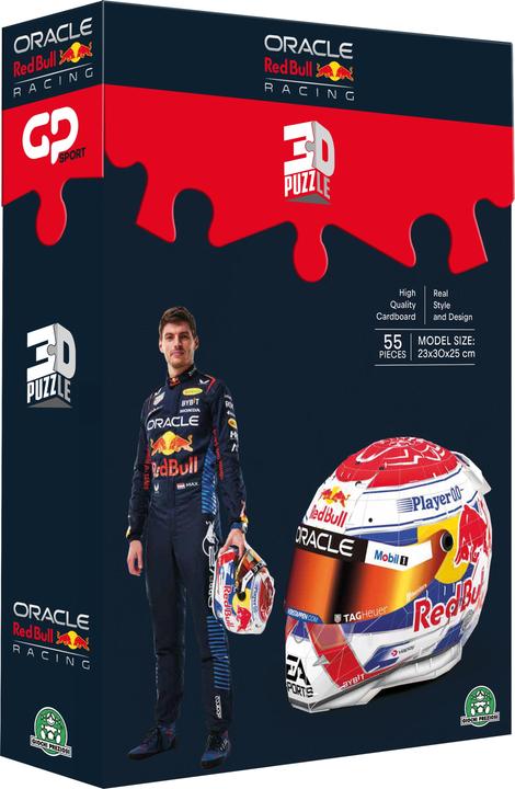 Actual product image GP Sport Puzzle 3D Formula 1 Helmet Max Verstappen 30X25X23 Cm (55 pieces)