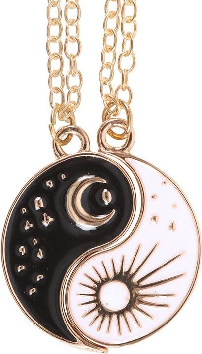 Produktbild Something Different Yin und Yang Halskette mit Anhänger Best Friend 2erPack Edelstahl (100% synthetisches Material)