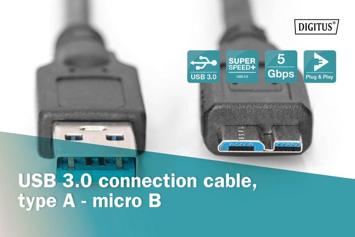 Immagine prodotto Digitus USB A – USB micro B (1 m, USB 3.0)