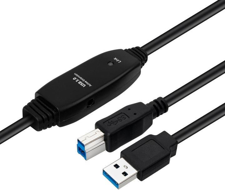 Actual product image MicroConnect Active USB3.0 A-B 10m M-M (10 m, USB 3.2 Gen 1)