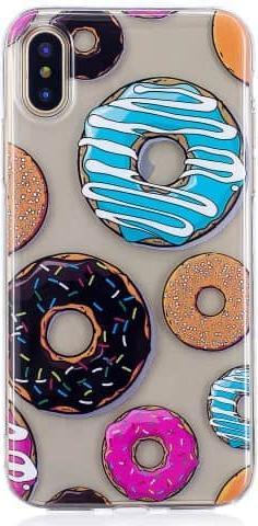 Actual product image Ueli Express iPhone XS / X Super Slim Rubber Case TPU Coloured Donuts (Apple iPhone XS, Apple iPhone X)