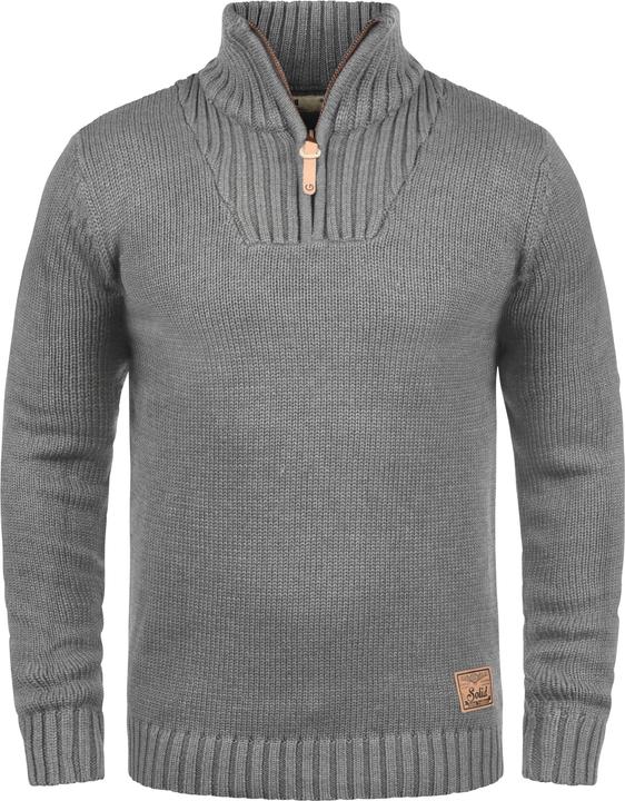 Actual product image Solid Petro Men's Jumper Chunky Knit Pullover Troyer With Zipper (M)