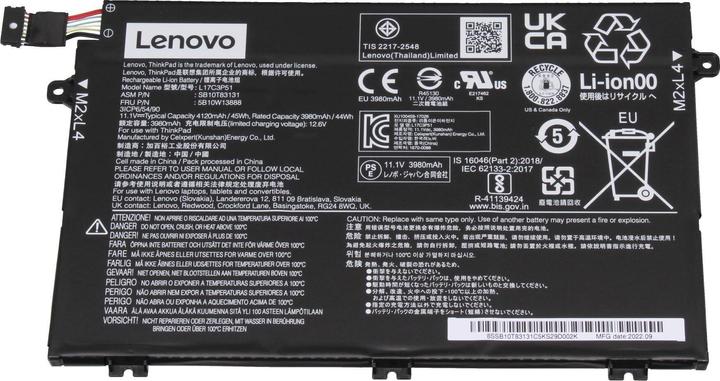 Image du produit Lenovo L17C3P51 (3 cellules, 4120 mAh)