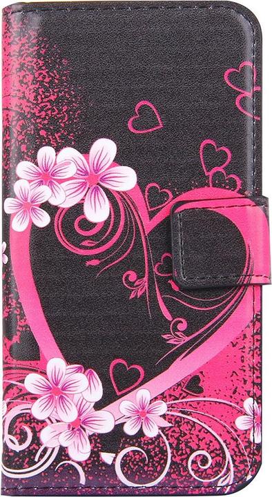 Produktbild Cover-Discount iPhone SE / 8 / 7 - Leder Hülle Etui gemustert blumiges Herz