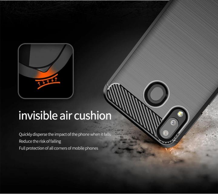 Immagine prodotto Cadorabo TPU Ultra sottile in acciaio inossidabile al carbonio Combi Cover (Samsung Galaxy A10e, Samsung Galaxy A20e)