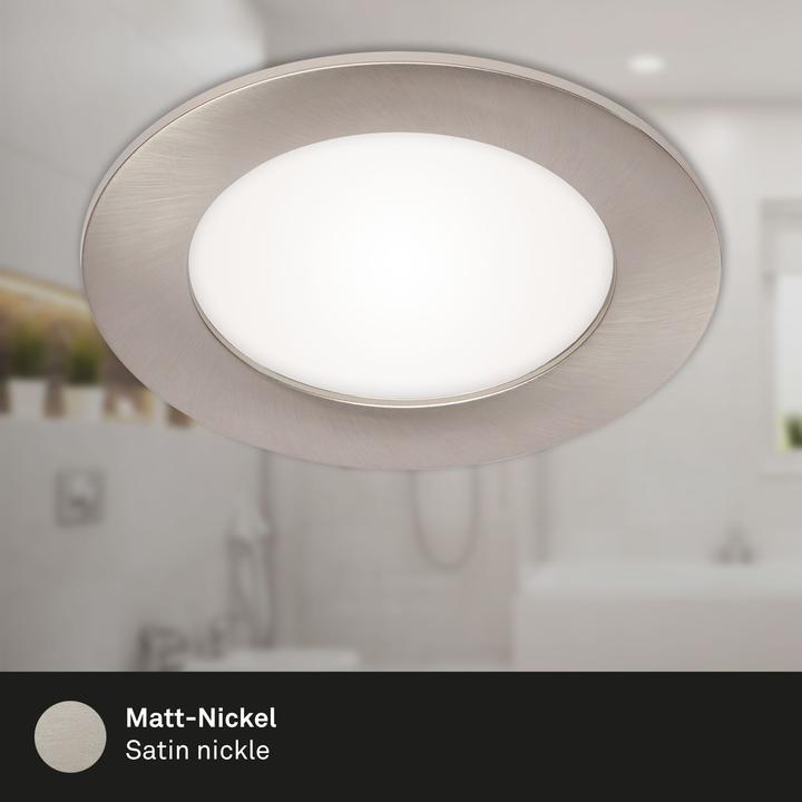 Actual product image Briloner LED recessed luminaire set of 3, nickel, 3xLED platinum/7W (600 lm)