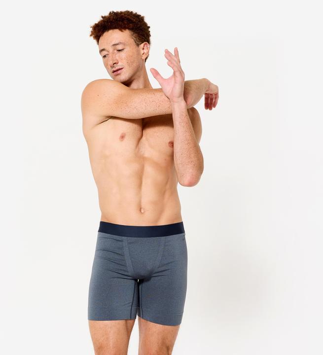 Produktbild Decathlon Lauf-Boxershorts Herren lang nahtlos blau (L)