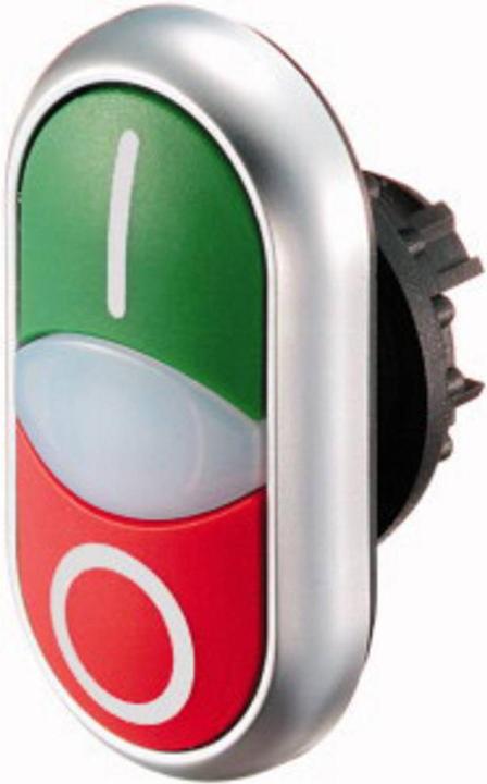 Actual product image Eaton Double pushbutton M22 DDLF GR X1/X0 front plastic 1 pc.