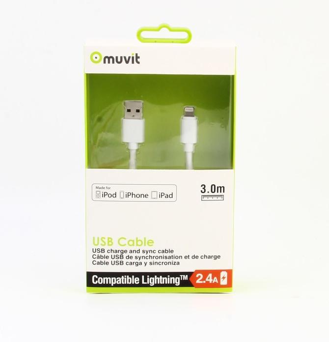 Productafbeelding Muvit USB-Lichtslang 3m Door Baltas (3 m, USB 2.0)
