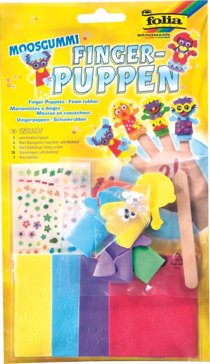 Actual product image Folia Foam rubber finger puppets CHILDREN