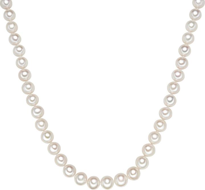 Valero Pearls Damen Sterling Silber Süsswasser-Zuchtperle Weiss - 3830 (Sterling Silber, Perlseide)