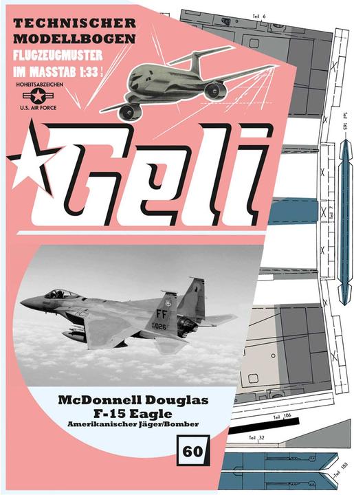 Geli mc donell douglas f-15 # 60 kartonmodell