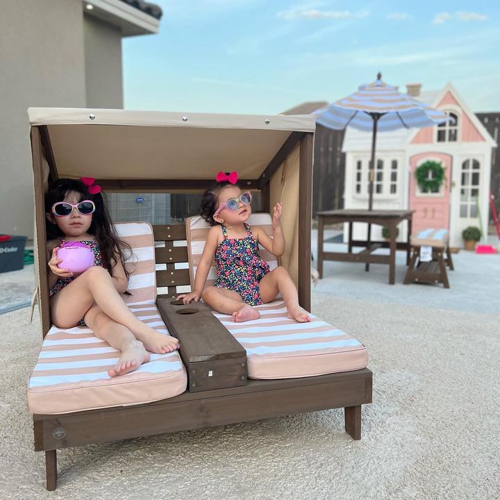 Image du produit KidKraft Salon double chaiselongue Espresso
