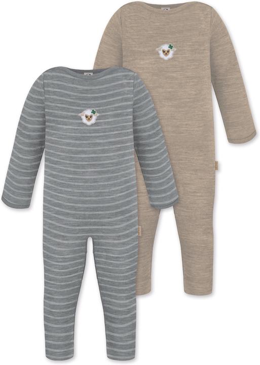Actual product image Normani 2-pack baby merino romper "Tangoio" - 9595 (62)