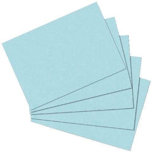 Image du produit Herlitz Fiches A5 bleu blanc (A5, 175 g/m², 100 x)