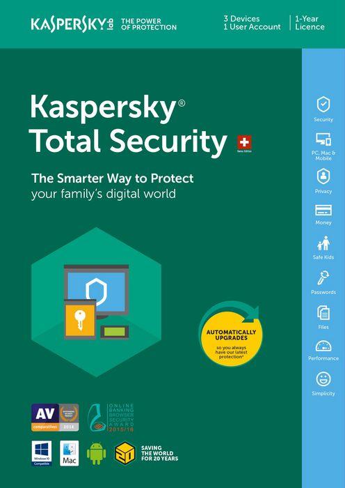 Actual product image Kaspersky Total Security (3 User, 12 months)