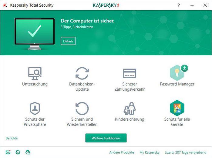 Actual product image Kaspersky Total Security (3 User, 12 months)