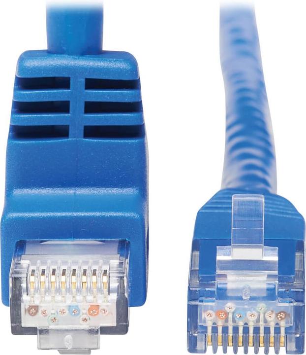 Immagine prodotto Eaton Cavo Ethernet UTP modellato Cat6 Gigabit ad angolo retto RJ45 fino a RJ45m blu (U/UTP, CAT6, 4.60 m)