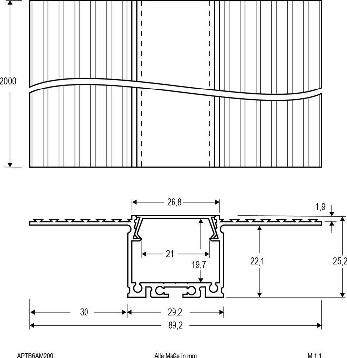 Immagine prodotto EVN APTB6AM200 (2000 mm, 89.20 mm, 25.20 mm)