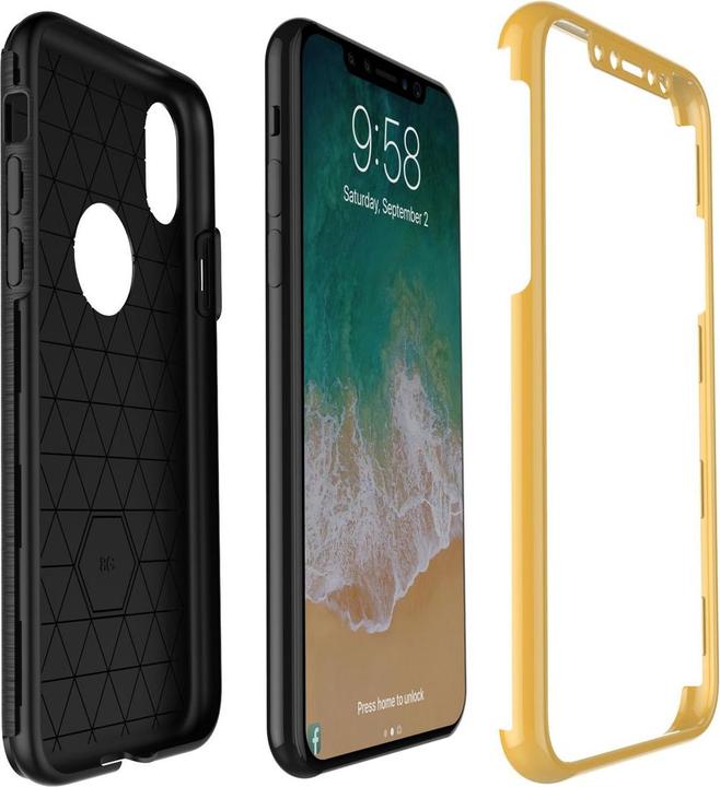 Produktbild König Design Handyhülle für Samsung Galaxy S8 Plus Schutzcase Backcover Bumper Etuis Gold (Samsung Galaxy S8+)