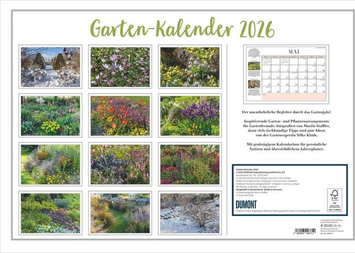 Actual product image Garten-Kalender 2026 - Broschürenkalender - mit informativen Texten - mit Jahresplaner - Format 42 (42 x 29 cm, Hardcover, German)