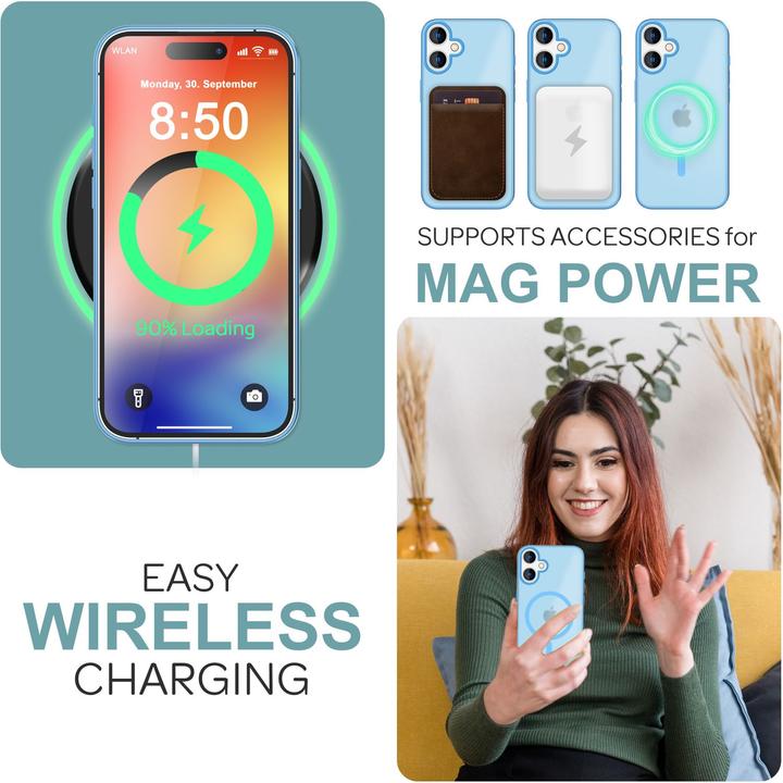 Image du produit Nalia Étui hybride mat avec fonction MagSafe (Apple iPhone 16)