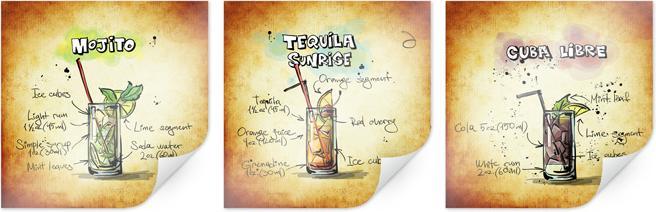 Produktbild Trenddeko Longdrinks Set 01 (3-teilig) (40 x 40 cm)