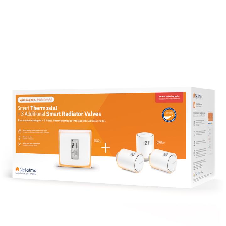 Image du produit Netatmo Thermostat intelligent + 3x Têtes thermostatiques intelligentes
