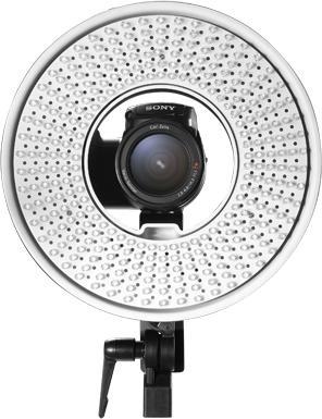 Produktbild Falcon Eyes Bi-Color LED Ringlampe Dimmbar DVR-300DVC auf 230V (Stableuchte)