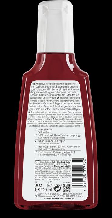 Actual product image Rausch Special Shampoo Willow Bark (200 ml, Liquid shampoo)