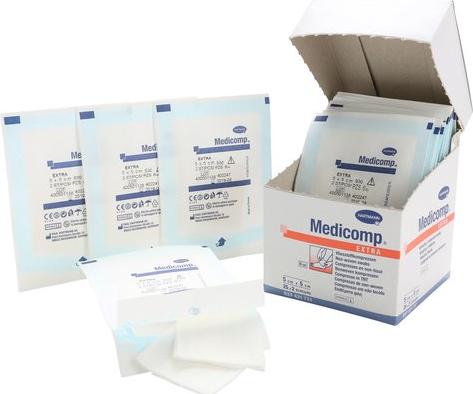 Medicomp ® Extra Vliesstoffkompressen 5 x 5 25 x 2Stk