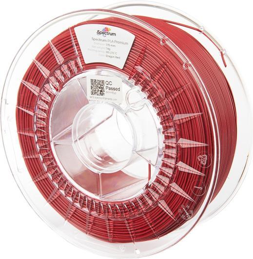 Filament / PLA / DRAGON RED / 1.75 mm / 1 kg (PLA, 1.75 mm, 1000 g, Red)