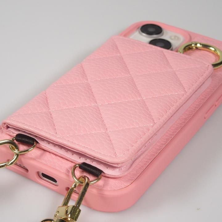 Image du produit PhoneLook Coque Cuir matelassé avec miroir et compartiment carte inclus grande lanière amovible (Apple iPhone 15)
