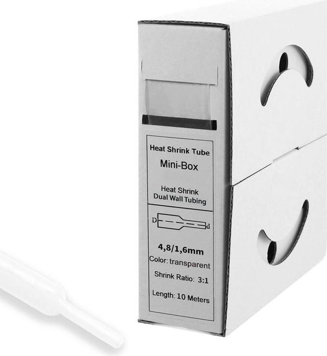 Actual product image Offgridtec 10m heat-shrink tubing with adhesive 4.8mm>1.5mm transparent Ratio 3:1 (1 x)