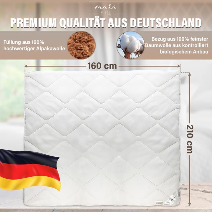 Image du produit Mara Vital Couette en alpaga (1008 g, 155 x 220 cm, 100 x 135 cm, 200 x 210 cm, 135 x 200 cm)