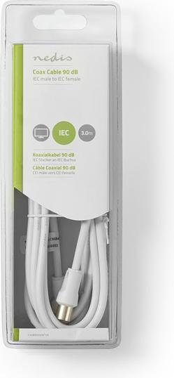 Image du produit Nedis Câble coaxial 90 dB IEC (coaxial) mâle - IEC (Co (90 dB, Câble d'antenne)