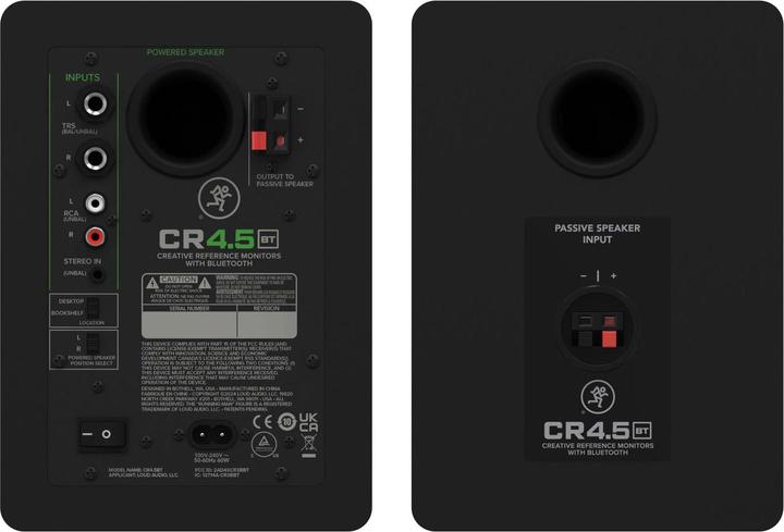Produktbild Mackie CR4.5 (Pair) 4.5" Powered Studio Monitors w/ Tone Control and BT (Aktiv, Paar)