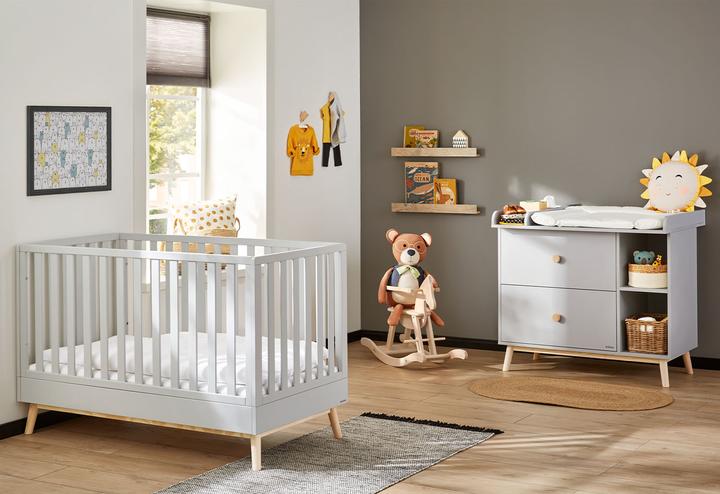 Actual product image Pinolino Children's room set 'Dusk' wide, 2 pcs. (Baby cot, Changing unit)