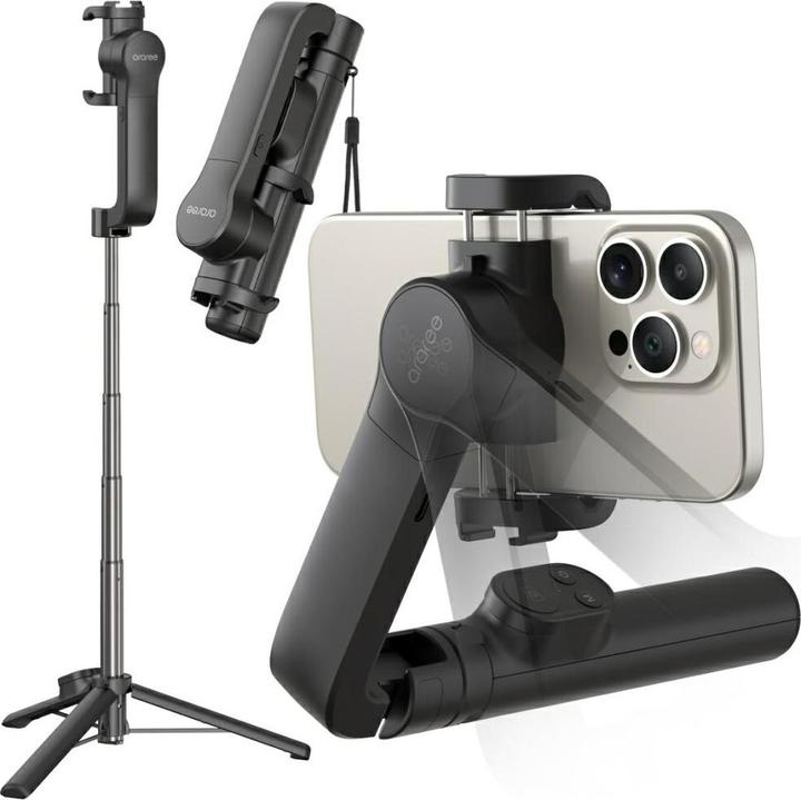 Actual product image Araree Selfie Stick Gimbal Pod Gimbal 1X Tripod black