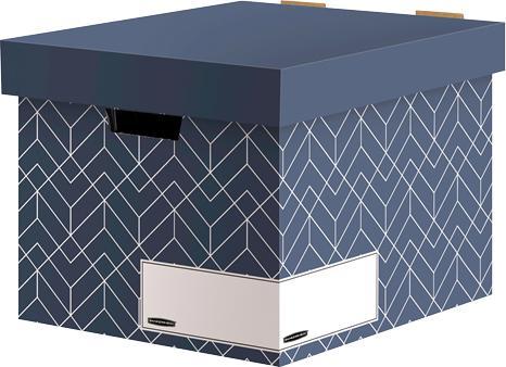Bankers Box 5 Archivboxen schieferblau/weiss 34,0 x 39,0 x 29,1 cm