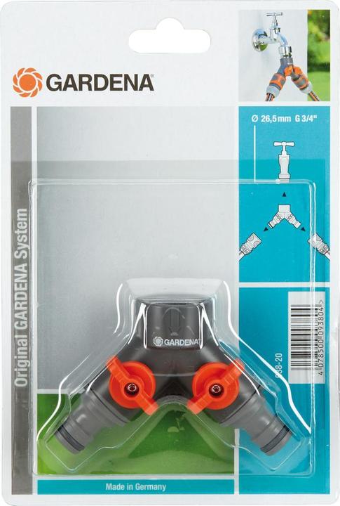 Produktbild Gardena Zwei-Wege-Ventil (Hahnanschluss, Multikupplung, 13 mm)