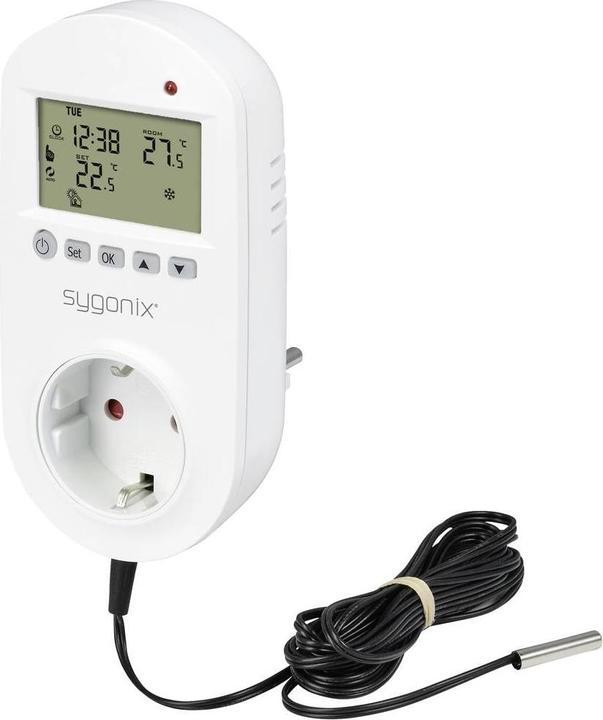 Sygonix Universalthermostat Zwischenstecker Wochenprogramm 1 bis 70 °C